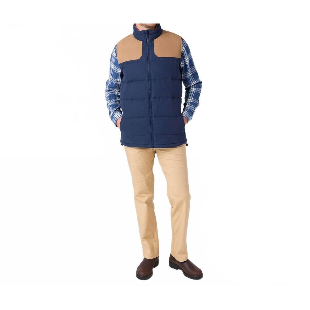 NEW MOUNTAIN KHAKIS ryker peak down vest in crater navy